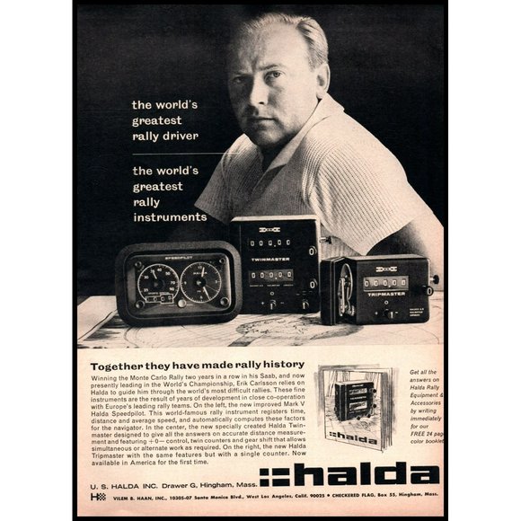 Halda | Art | 964 Halda Rally Car Instruments Erik Carlsson Vintage ...